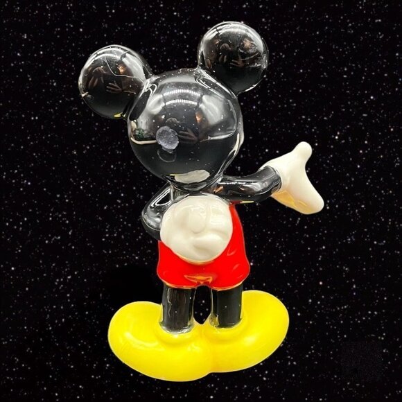 VINTAGE Disney MICKEY MOUSE Porcelain Figure Figurine Made in Taiwan 4”T 3”W - Picture 3 of 10